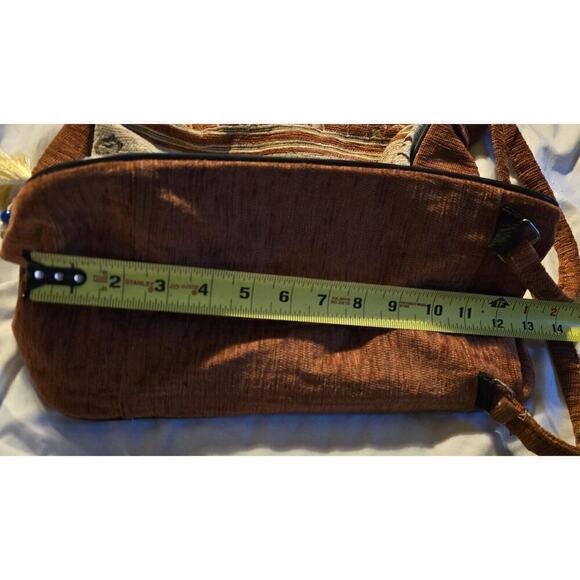 Unique Kapteks Canvas Handbag Camel Zipper Handle Purse - Picture 8 of 12